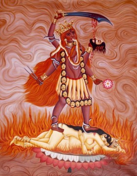  Kal Kunst - Manifestation der Göttin Kali als Tara aus Indien